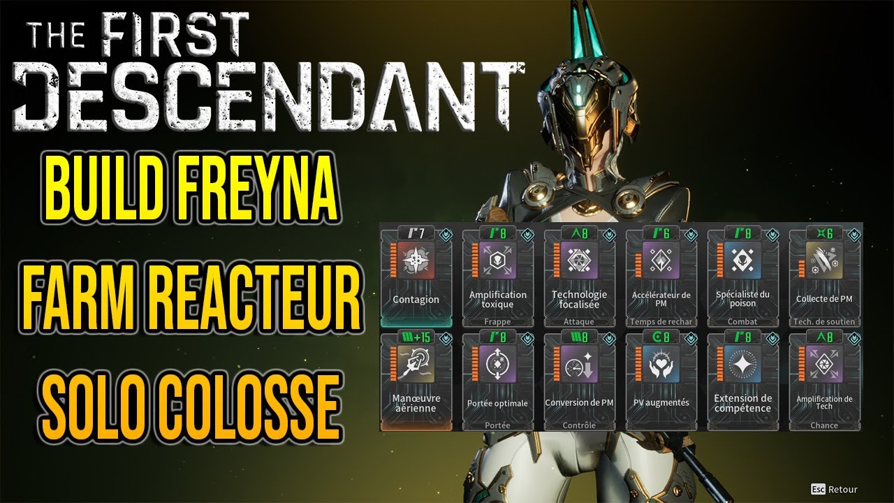 [FR] The First Descendant : Pr&eacute;sentation de mes BUILD FREYNA pour Farm R&eacute;acteur & Solo Colosse