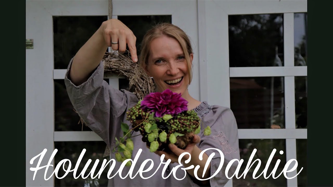 DIY-Außendeko: HOLUNDER & DAHLIE - Natur Pur in WURZEL