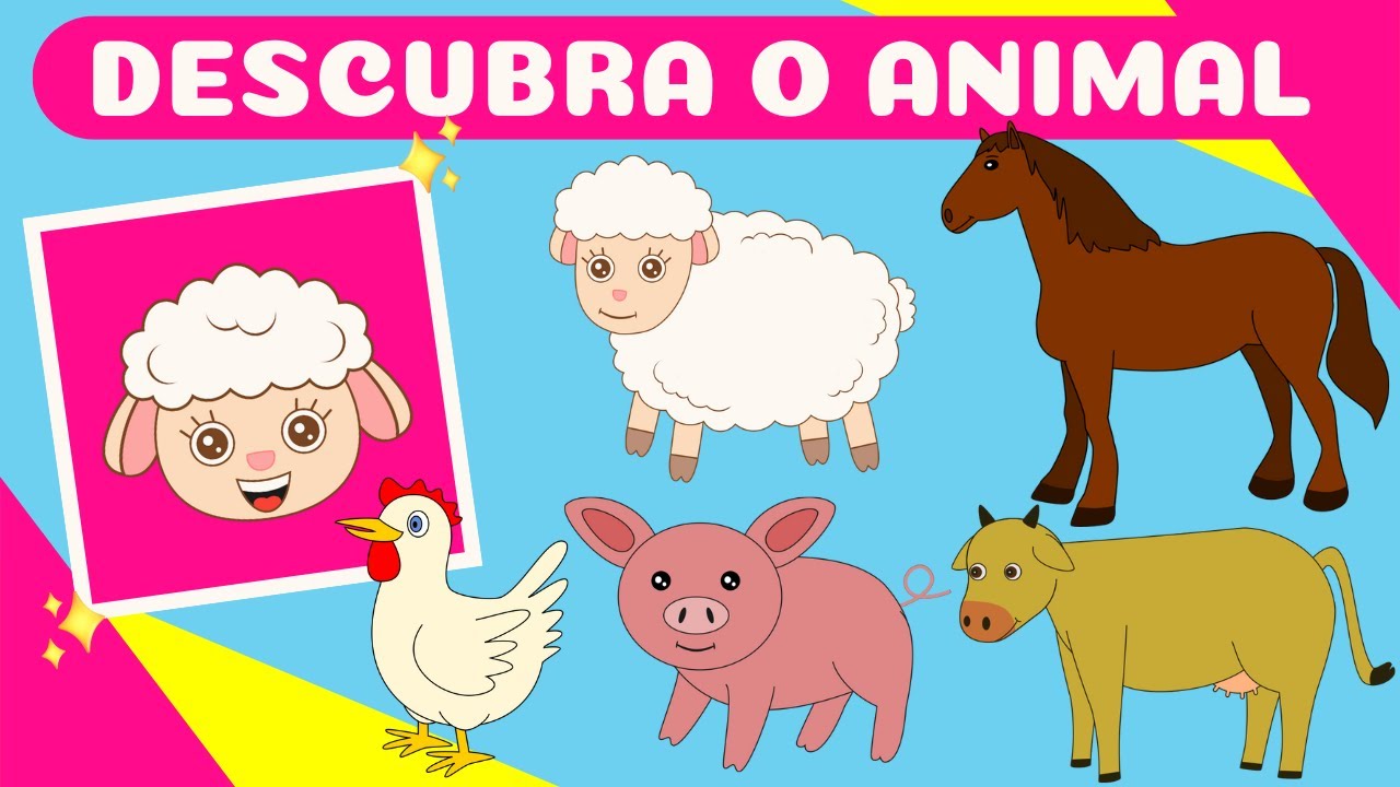 DESCUBRA O ANIMAL PELA SOMBRA | Brincadeira com animais para crianças