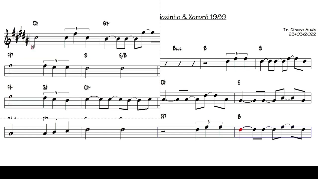 No rancho fundo - Chitãozinho & Xororó 1989 (Tenor Sax Bb) [Sheet music]