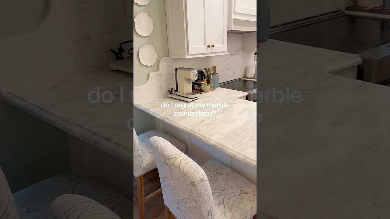 REVIEW of our Olympian white Danby marble countertops after 2.5 years! #marblecountertops