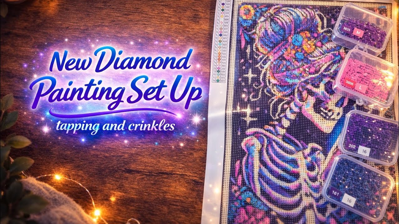 ASMR New Diamond Painting Set Up | Tapping | Crinkles | Whispering 