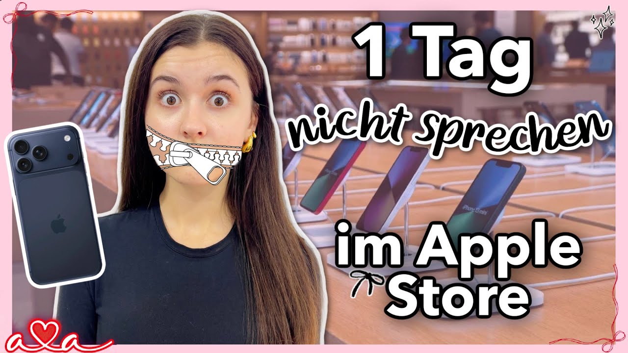 24 Stunden NICHT SPRECHEN im Apple Store 🤐 bekomme ich das iPhone 17 pro?⭐🪩 Alles Ava