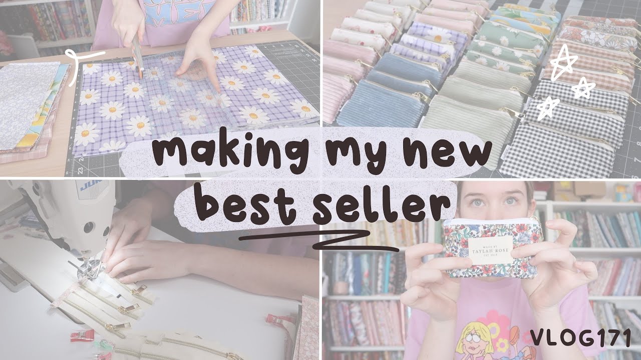 my new best seller! trialing and making coin purses zipper pouch for my shopify website relaunch 171