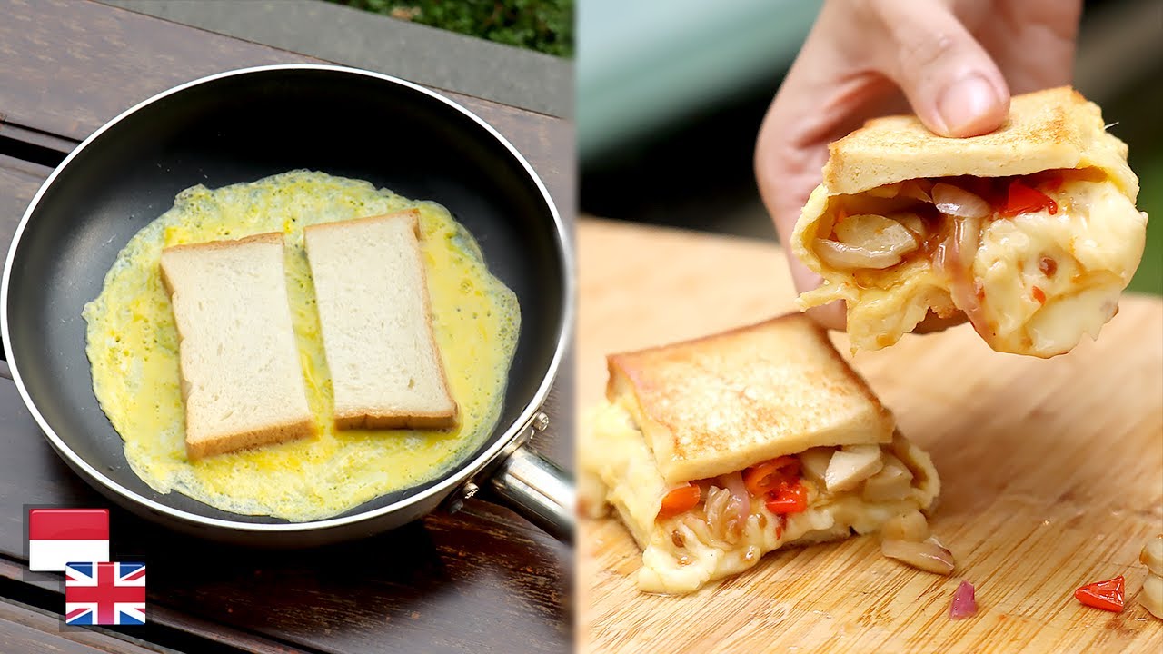 5 Menit Jadi! Resep Roti Telur Lipat Korea [Pakai Cabe Makin Maknyus]