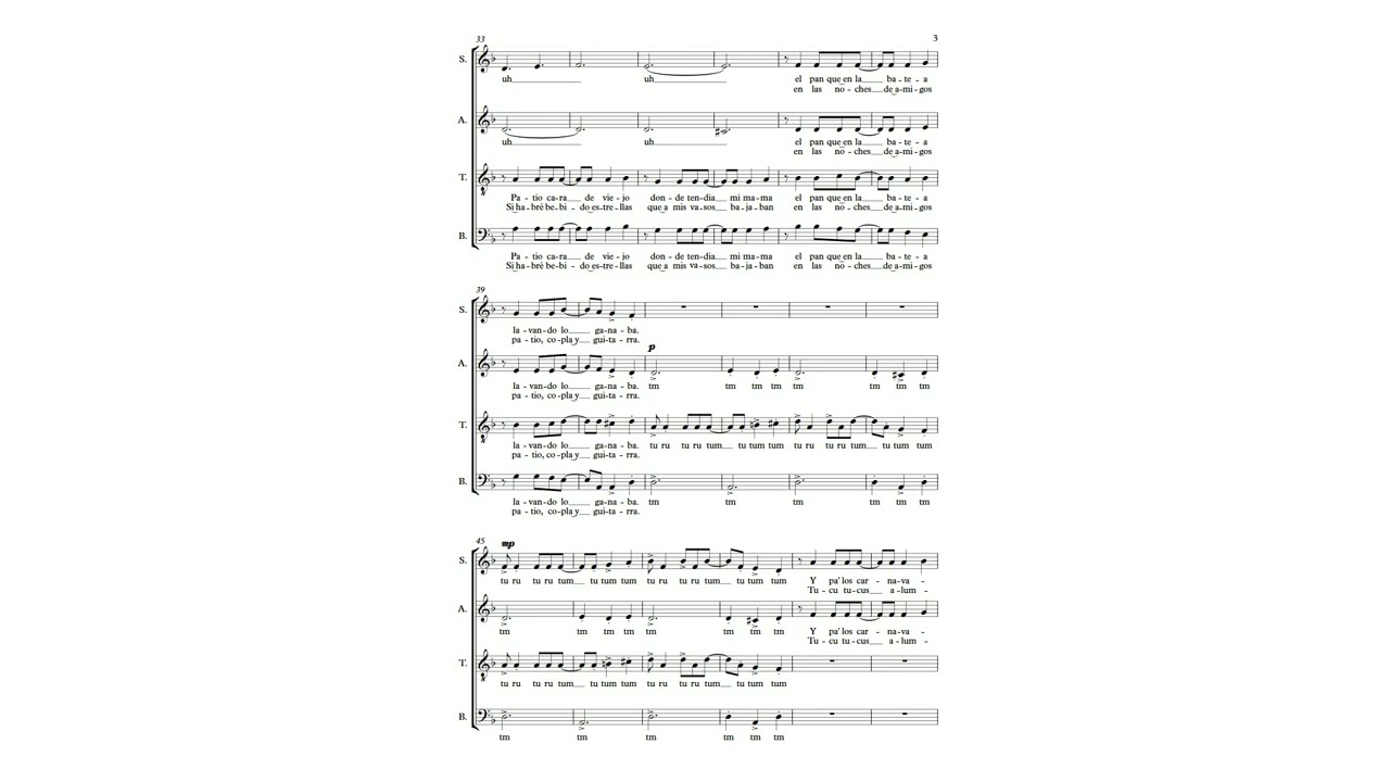 Chacarera del patio SATB (Versión Coral)