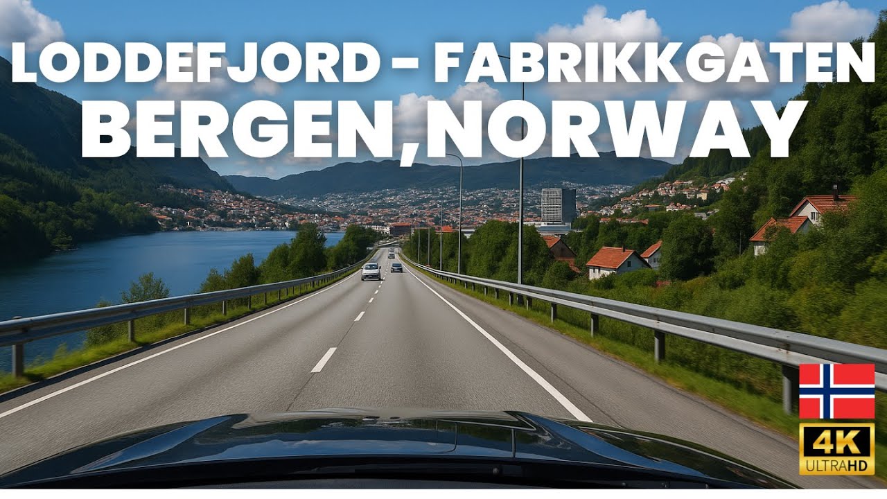4K | Drive from Loddefjord to Fabrikkgaten, Bergen | Spot Your Street or Neighborhood?