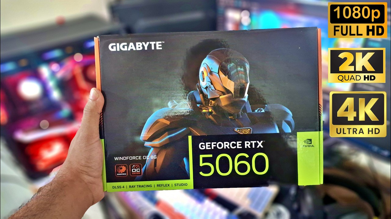 RTX 5060 8GB VALE A PENA? UNBOXING E TESTE, 1080p, 1440p E 4K!