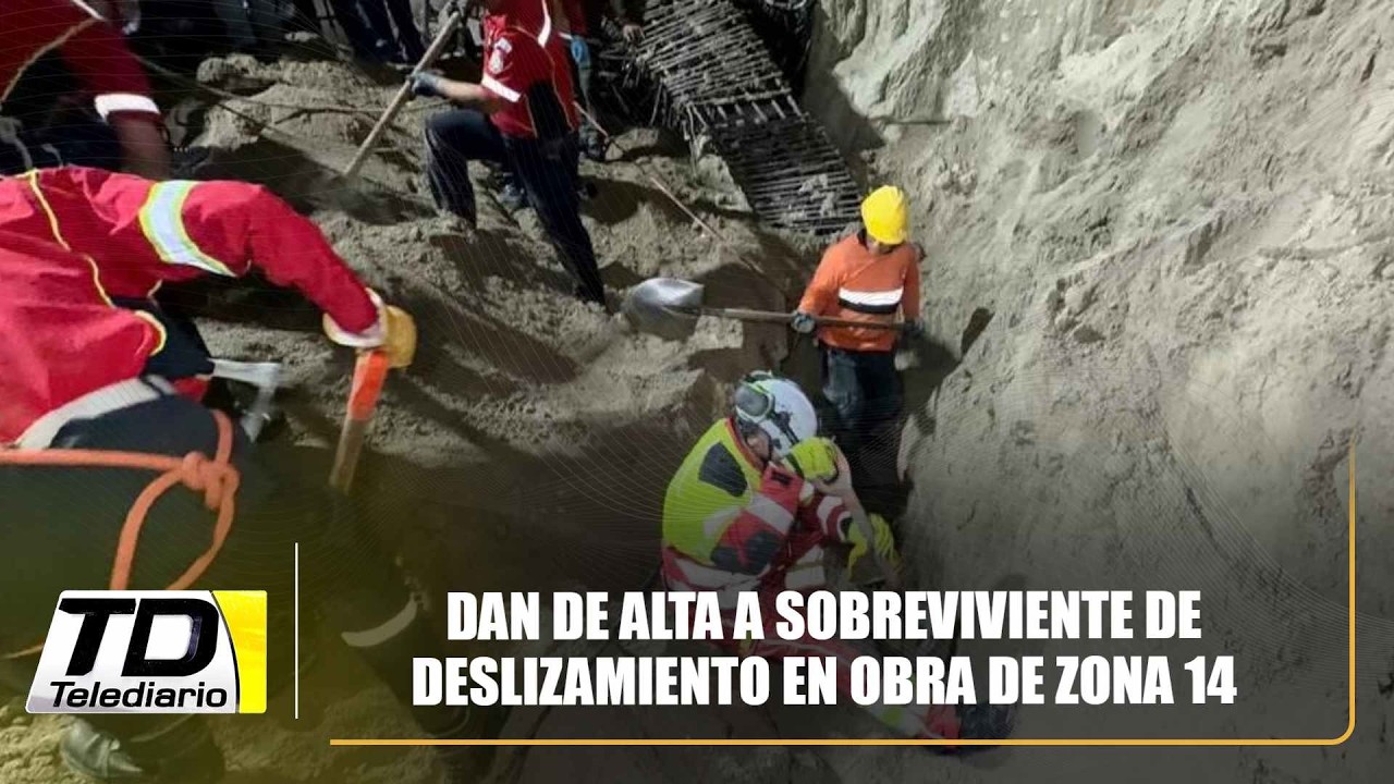 Dan de alta a sobreviviente de deslizamiento en obra de zona 14