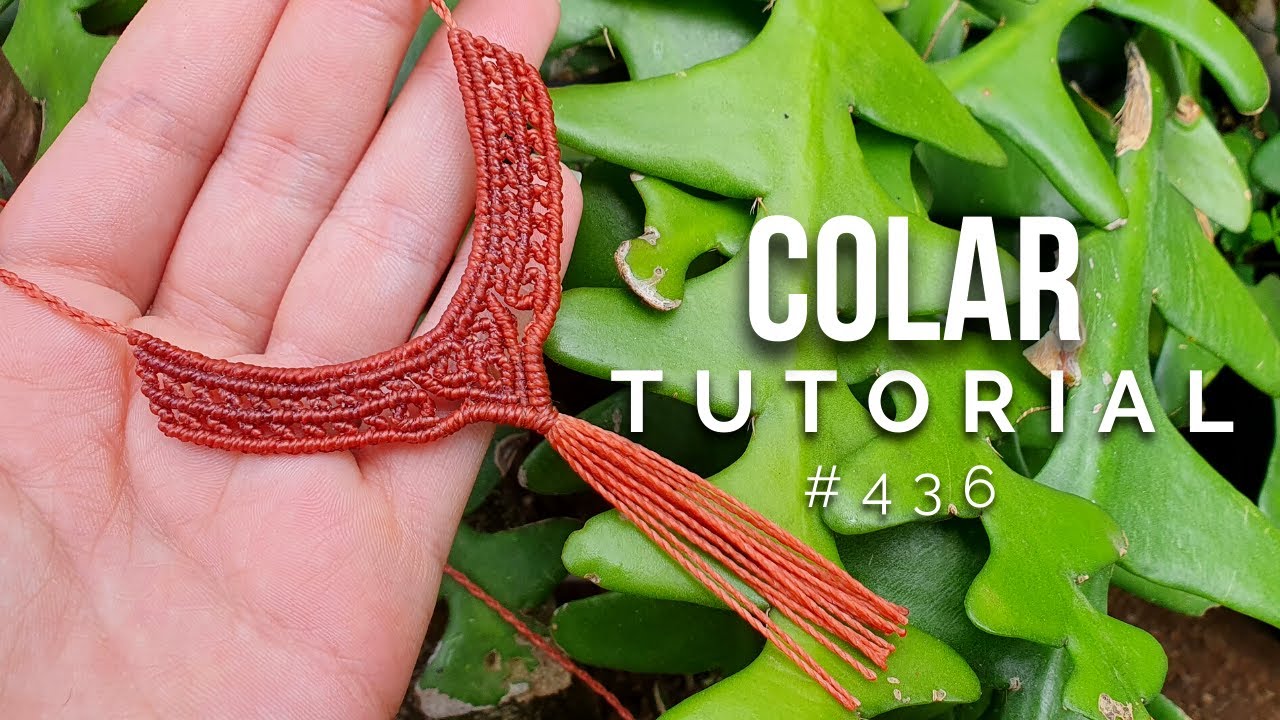 Como fazer um colar em macrame #436 | DEDE TUTORIAIS