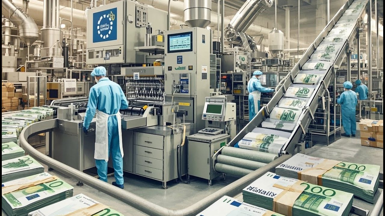 Comment Des Billets de 100$ et 100€ sont imprimé ?  – découvrir l’intérieur d’une usine  de Billet