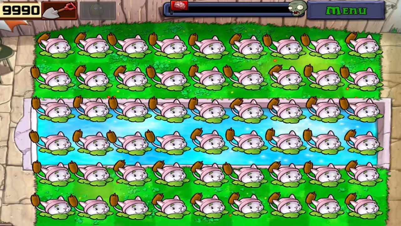 Plants Vs Zombies | Mini Games Last Stand | Cattail Vs All Zombies Gameplay Full HD 1080p 60fps