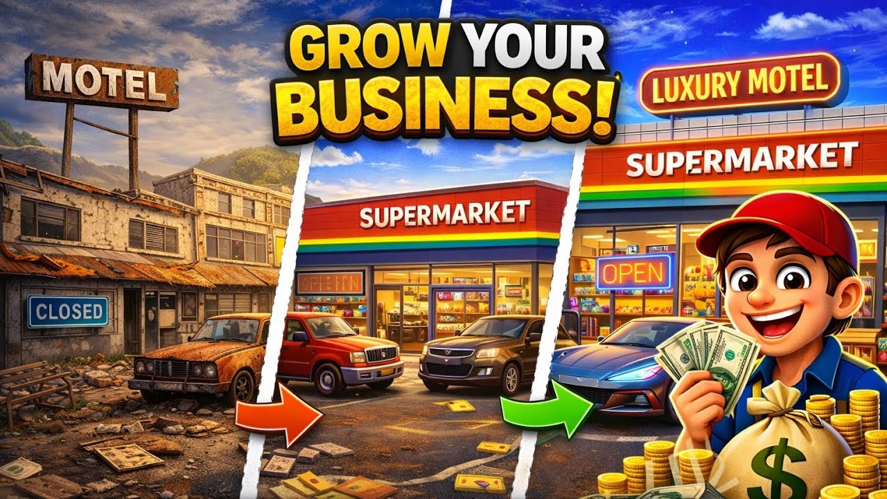 Supermarket And Motel Simulator Game | Management Simulation Games | Hoatel Manager Game #gaming 