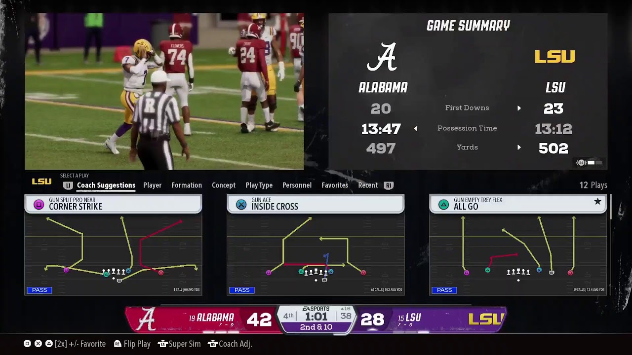 CFB 26 LSU 2042 Season Week 9