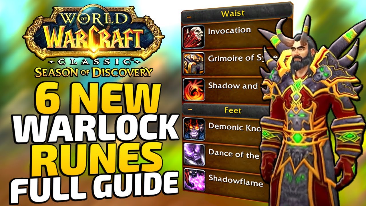 All Warlock Runes WoW Classic Season of Discovery Phase 2 - All NEW SoD Warlock Rune Locations