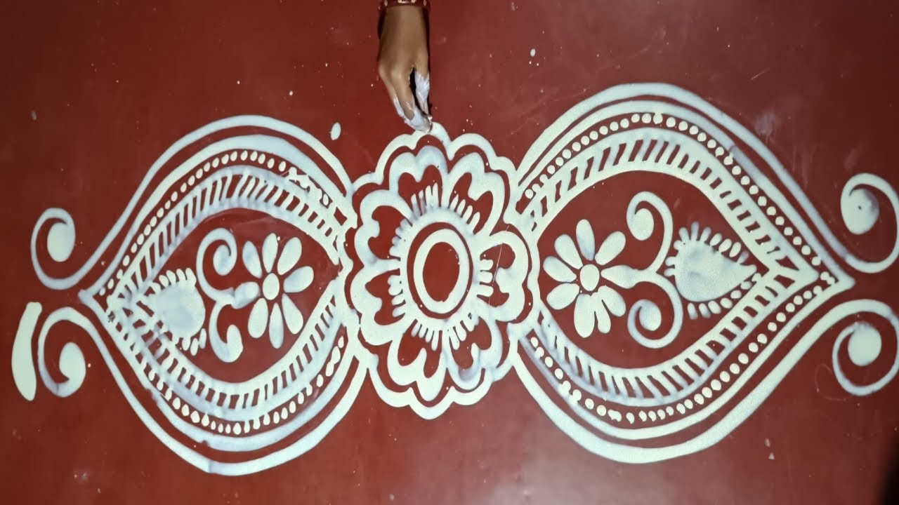 unique door alpona design video / unique alpona kaise banaye