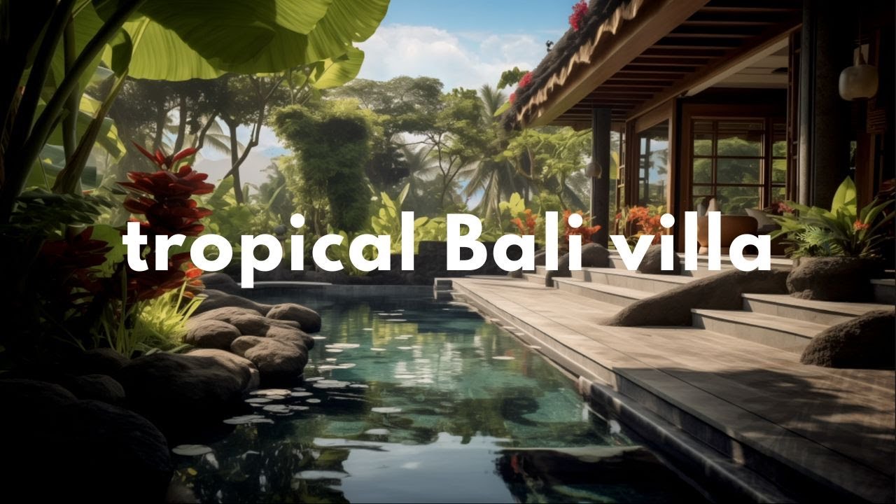 Tropical Paradise Ambience 🌺 | 1 Hour Bali Relaxation and Meditation Sounds | Tropical Birdsong