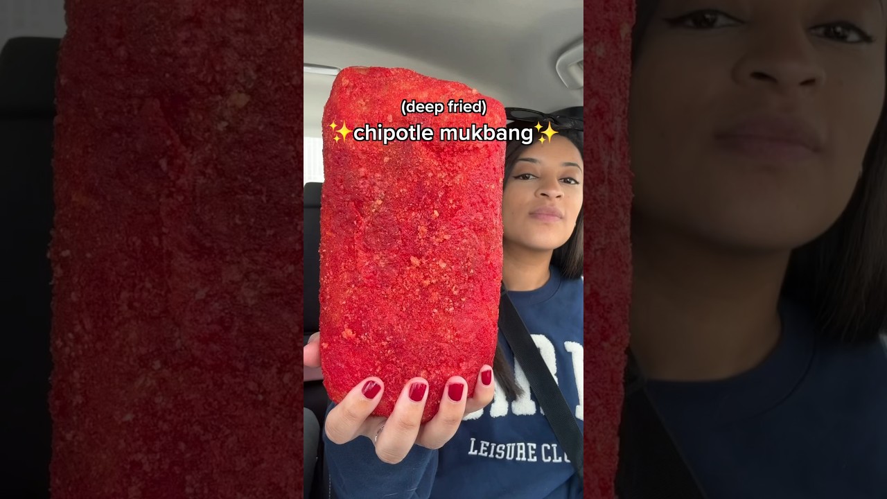 Chipotle hot cheeto deep fried burrito #shorts #chipotle #hotcheeto #mukbang #asmr #cooking