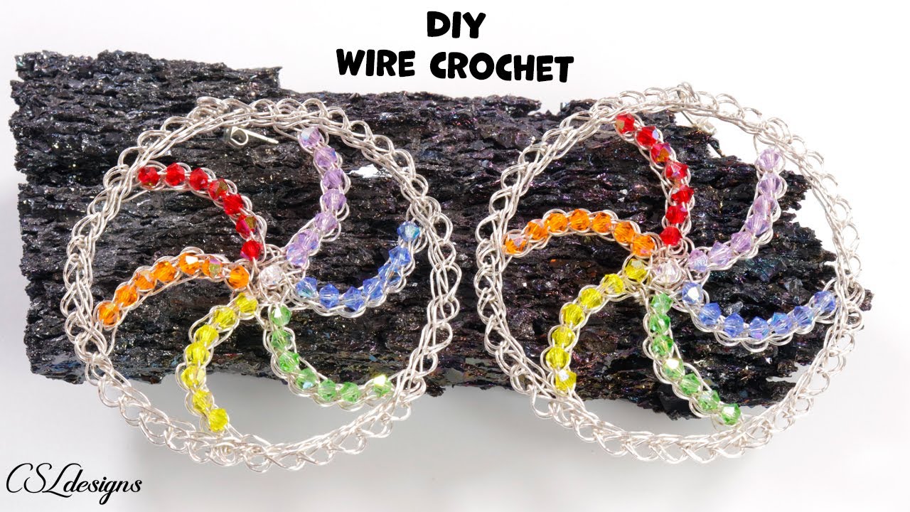 Pinwheel wire crochet earrings tutorial ⎮ How to wire crochet for jewelry