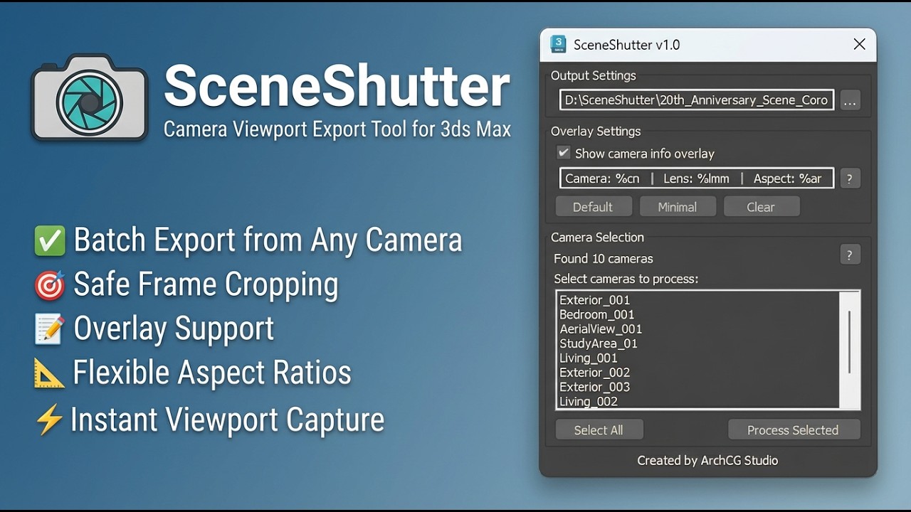 SceneShutter | Разработано для архитектурной визуализации. Создано для скорости.