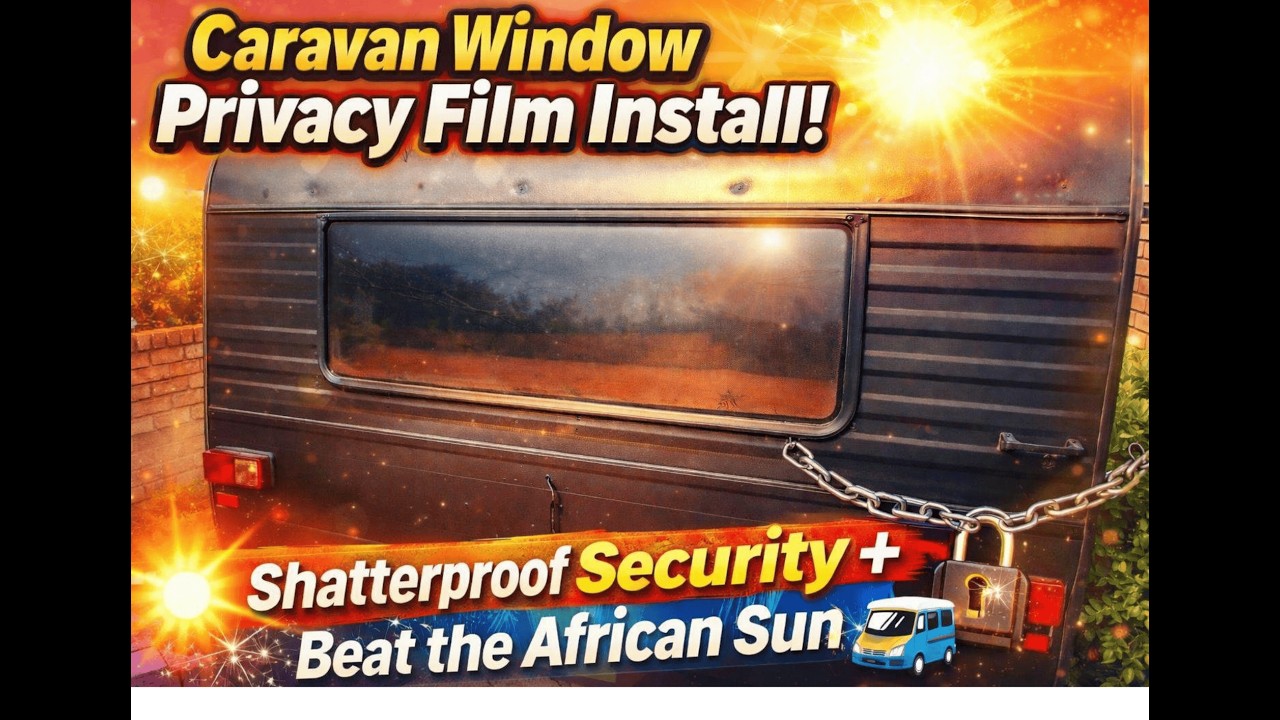 Caravan Window Privacy Film Install | Shatterproof Security + Beat the African Sun ☀️🚐
