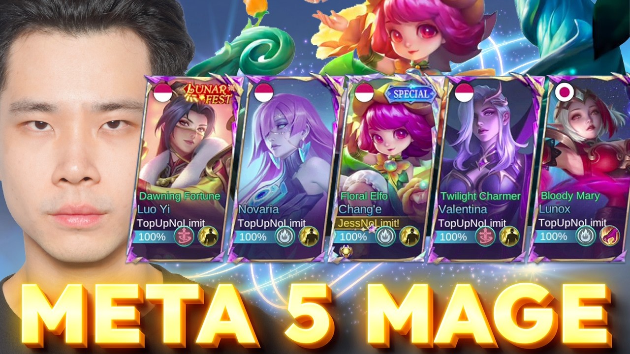 EKSPERIMEN GILA! 5 MAGE DI RANK IMMORTAL, MUSUH AUTO STRES - Mobile Legends