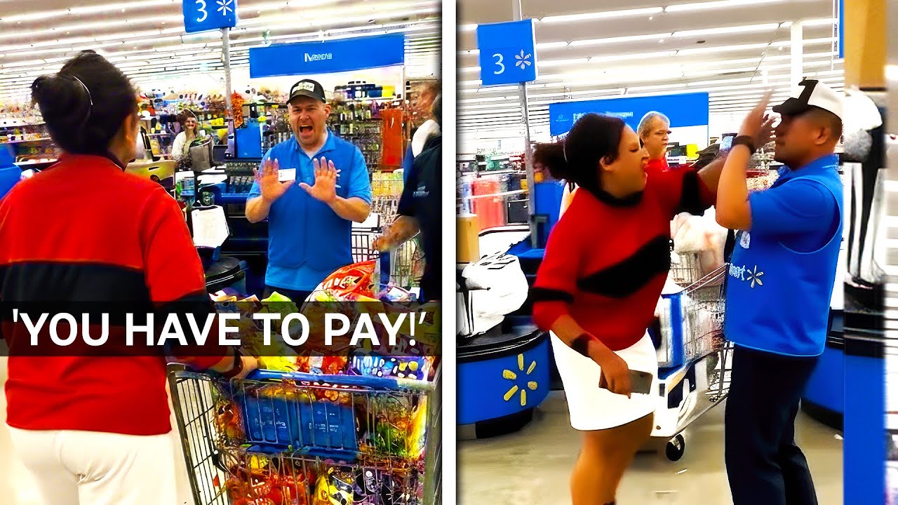 Бандиты EBT НАПАЛИ на работника после того, как его поймали на краже в Walmart...