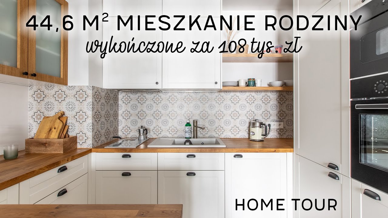 Dobrze zaprojektowane, wygodne mieszkanie dla rodziny - sprytne schowki i zielony sufit | HOME TOUR