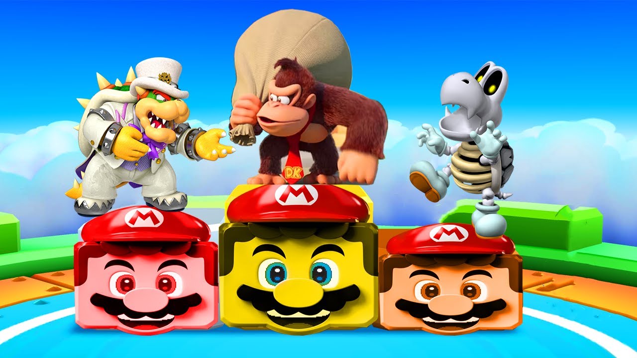 Mario Party Star Rush - Boss Battles - Donkey Kong vs Rosalina vs Toadette vs Waluigi