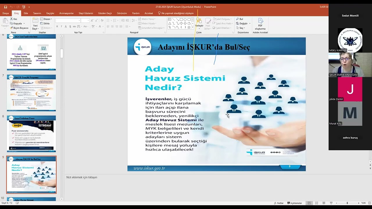 İŞKUR Gençlik Programı I. Eğitimi