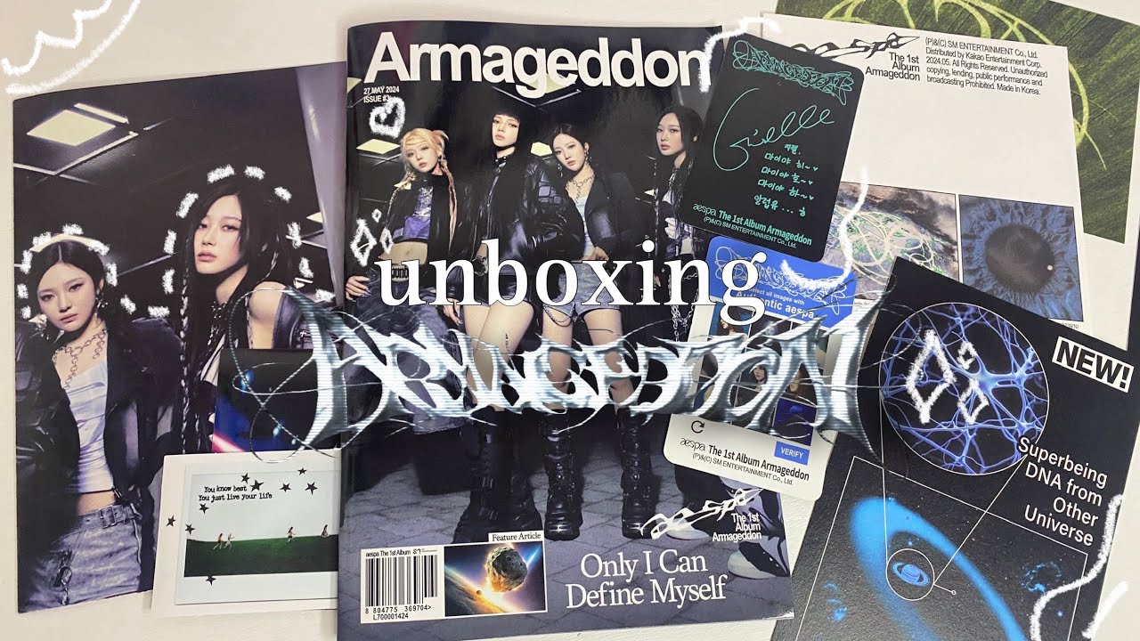 распаковка альбома aespa - Armageddon zine ver. 🪐 обзор | unboxing kpop album 💿