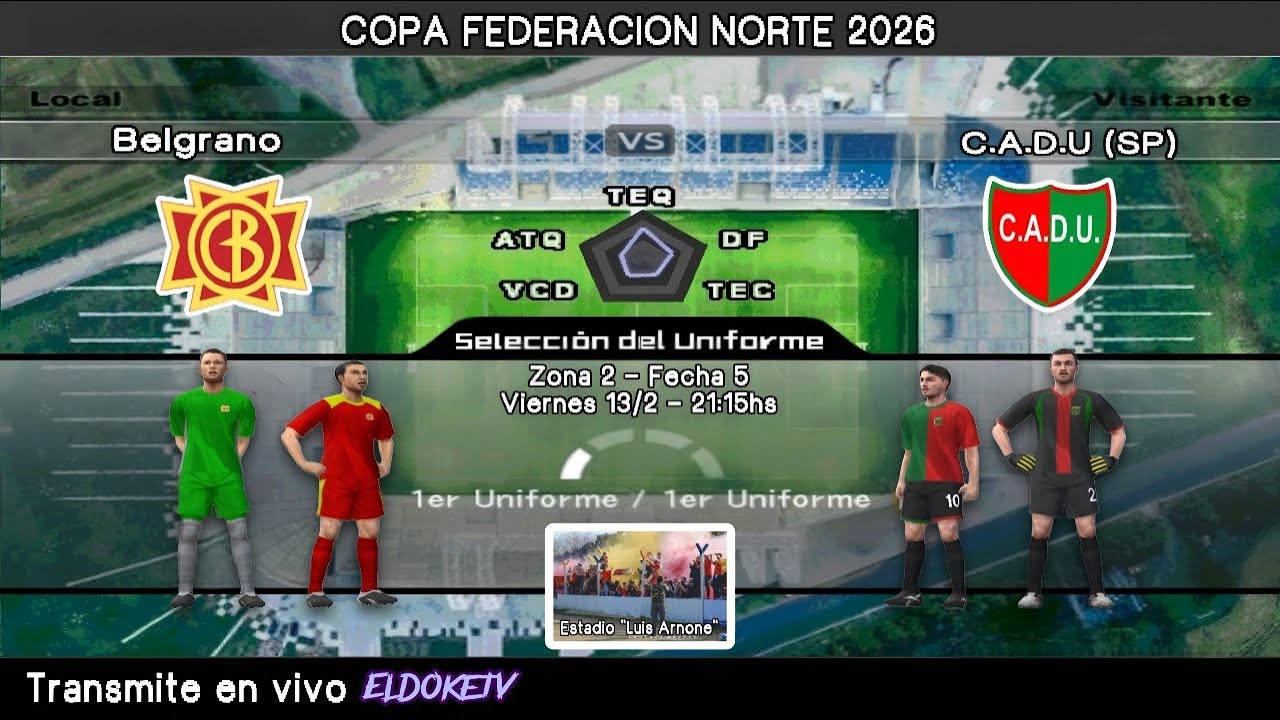 🔴 EN VIVO | Belgrano vs CADU (SP) - Copa Federación Norte.