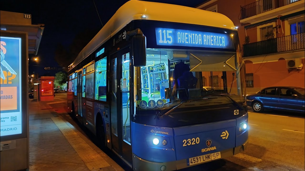 castrosua New city scania N280UB de emt madrid N°2320 e. la línea 115