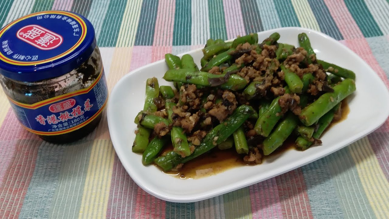 GREEN BEANS WITH PRESERVED OLIVE VEGETABLES | CHINESE RECIPE
