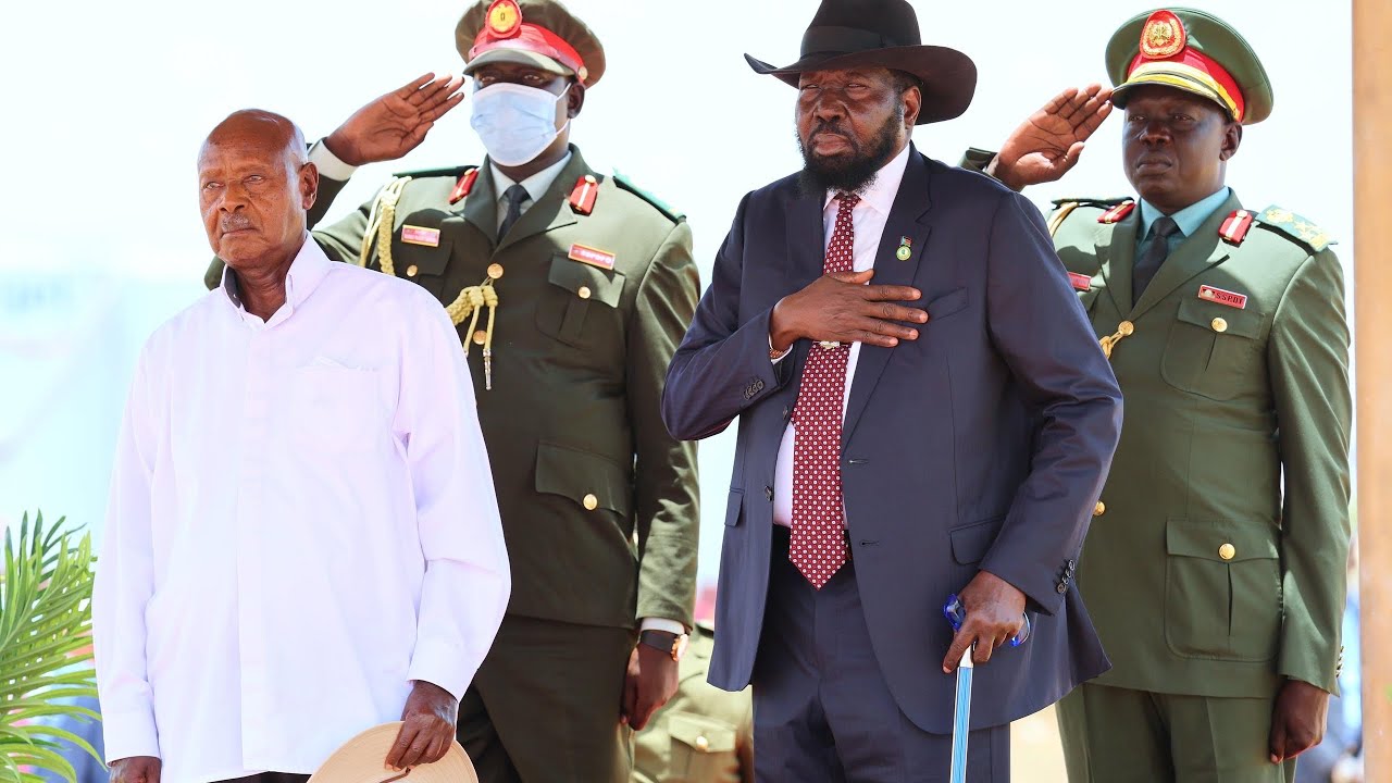 Museveni uses a Mitsubishi aircraft for the Juba trip, received by President Salva Kirr.