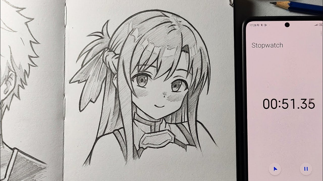 Hard!!🤔 How to draw anime girl Asuna | easy drawing for beginners