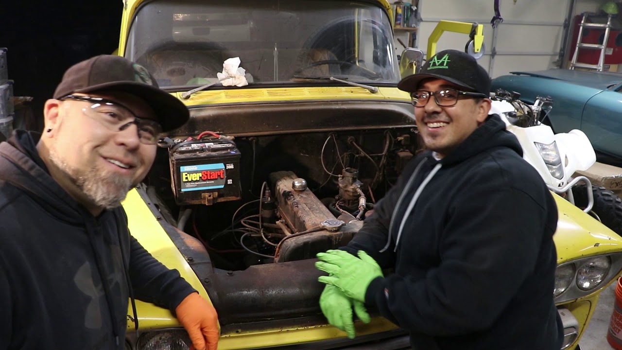 Andrew's 1959 Chevy Apache 3100 Startup!!!!!