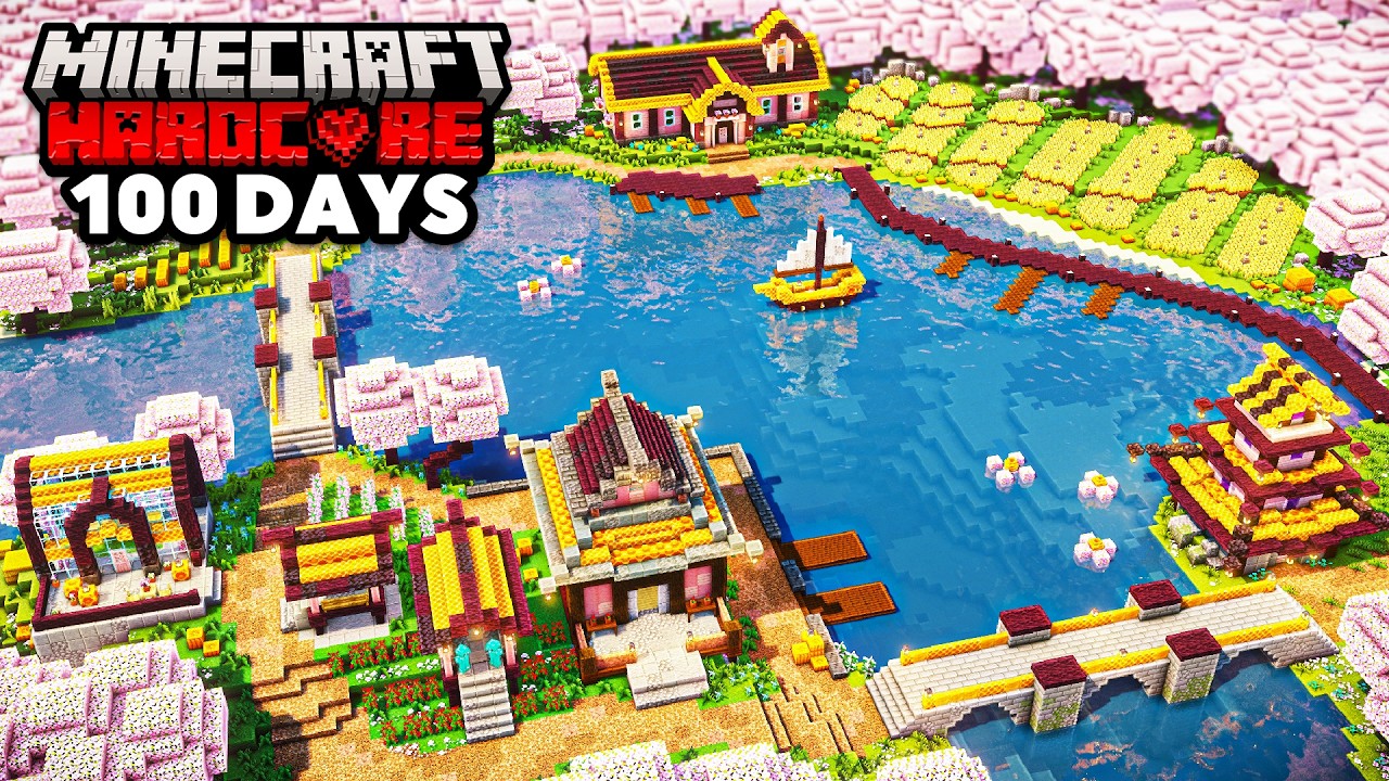 I Survived 100 Days in a CHERRY FOREST in Minecraft Hardcore