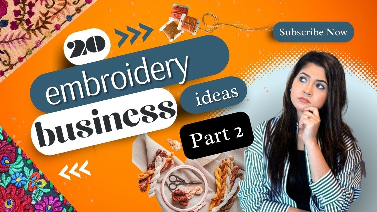 🔥20 Unique Embroidery Business Ideas 🔥🧵Part 2 🧵