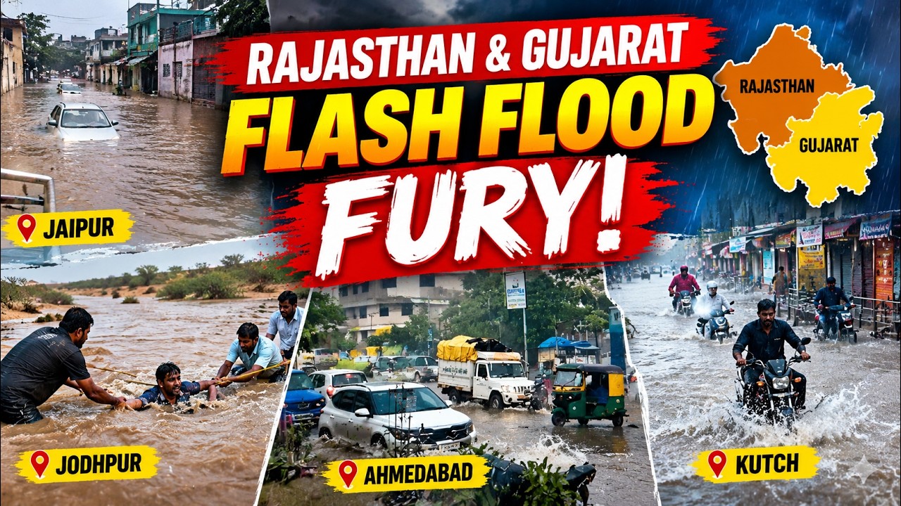 Rajasthan & Gujarat Flood Fury: Heavy Rain Hits Jodhpur, Kutch & Ahmedabad