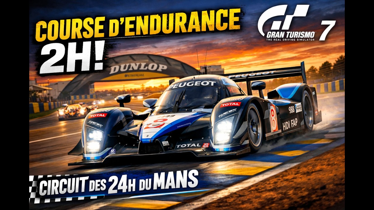 Course d’endurance 2H au Mans en Peugeot 908 HDi FAP 🏁 Gran Turismo 7