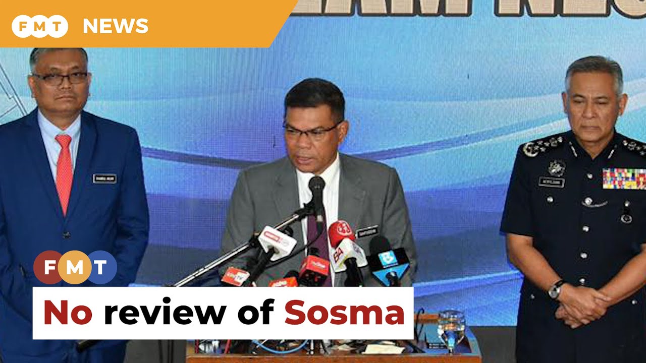 Saifuddin defends Sosma, no review in sight