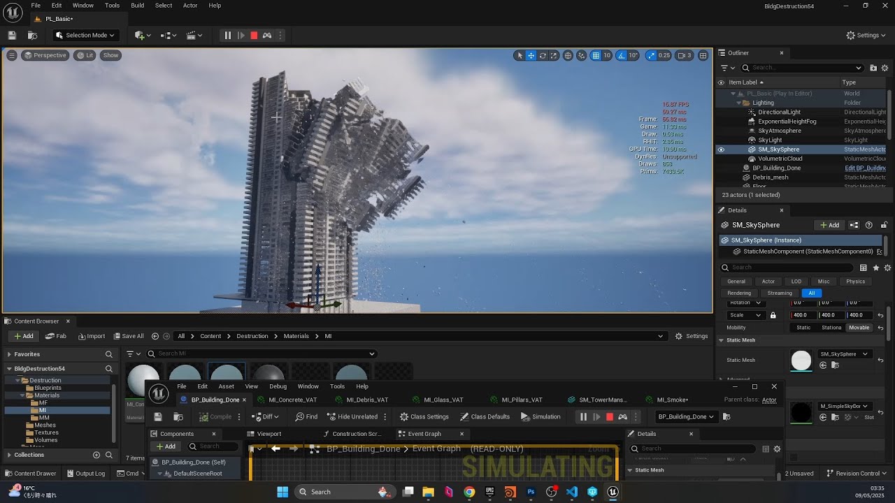 Real time Destruction in Houdini & Unreal Engine 5 - Episode 2 Unreal Engine