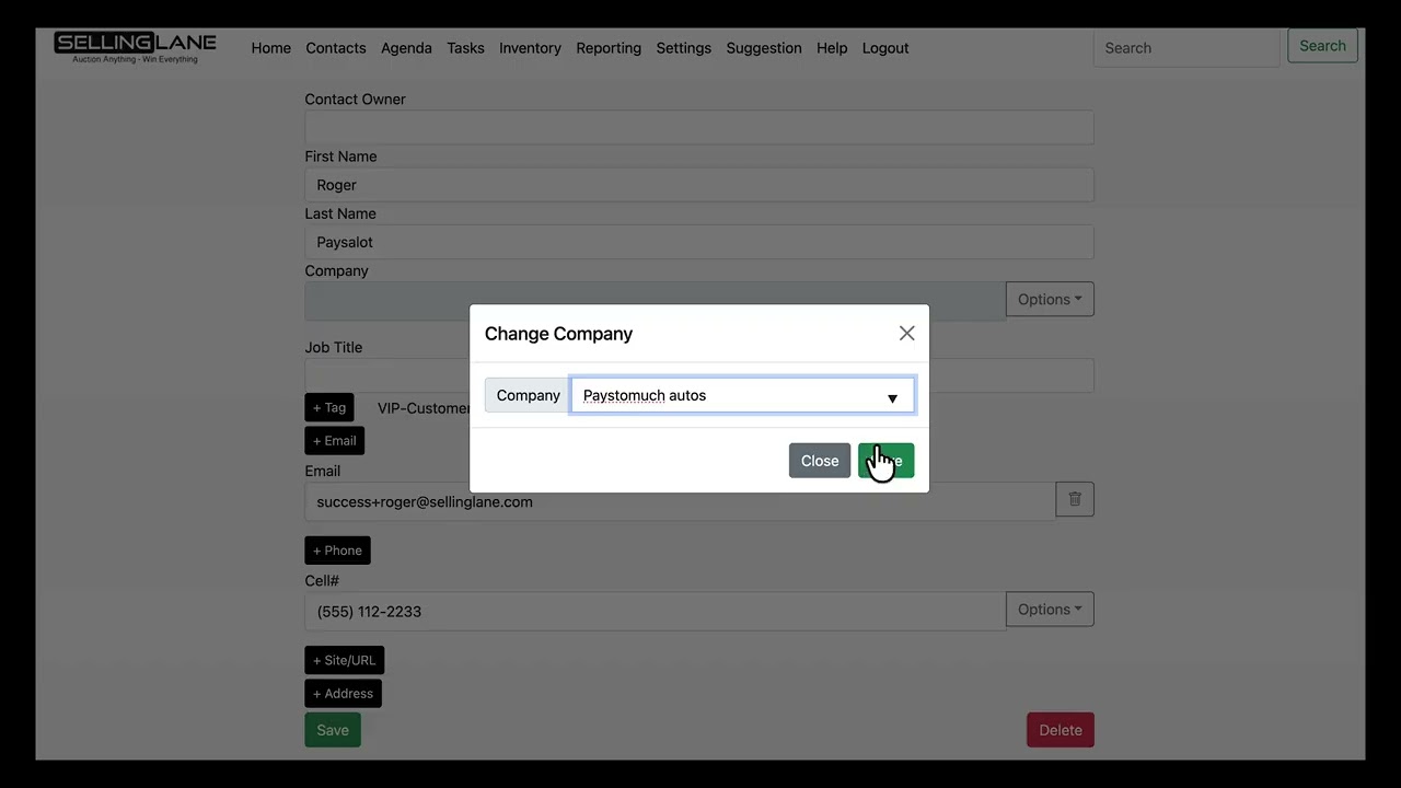 How to register a customer for your auction with Selling Lane