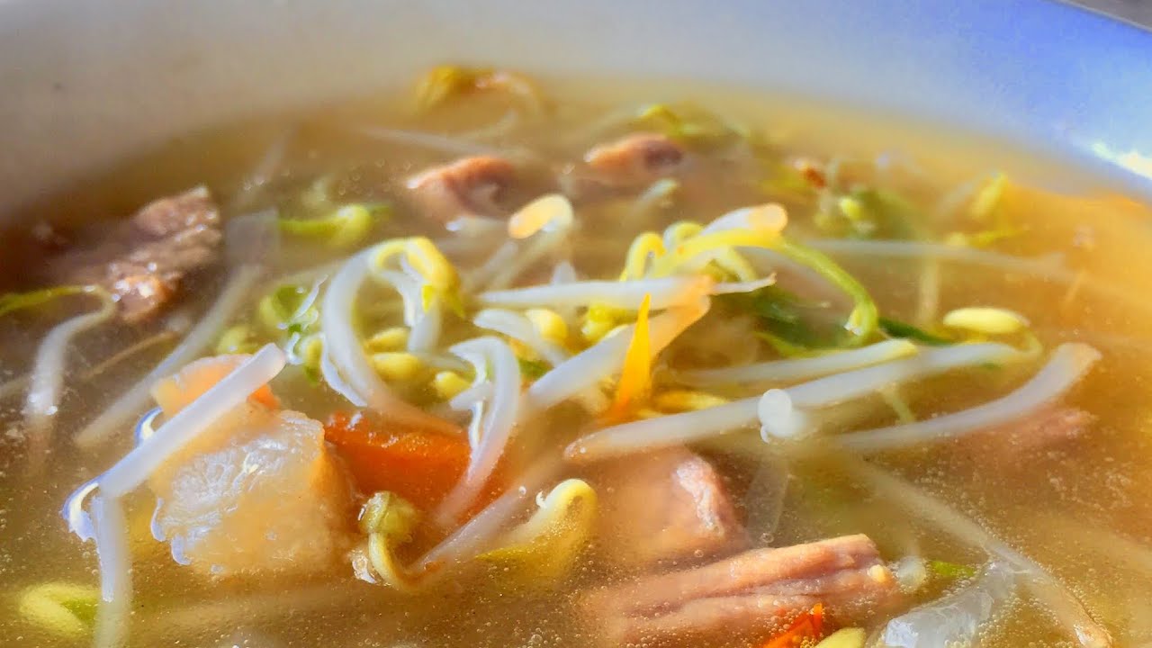 TOGUE SOUP RECIPE l BEAN SPROUT SOUP l PORK WITH BEAN SPROUT SOUP