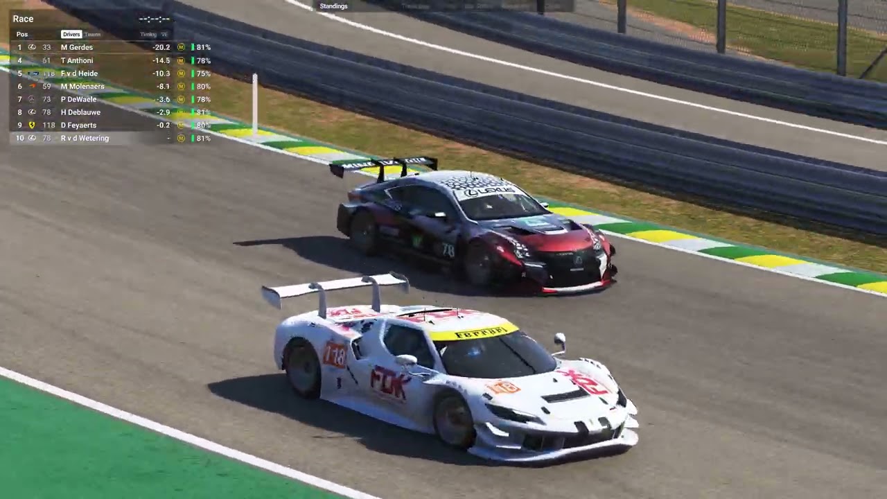 Le Mans Ultimate 4K United Lowlands Simracing 30 mins LMGT3 race @ Interlagos