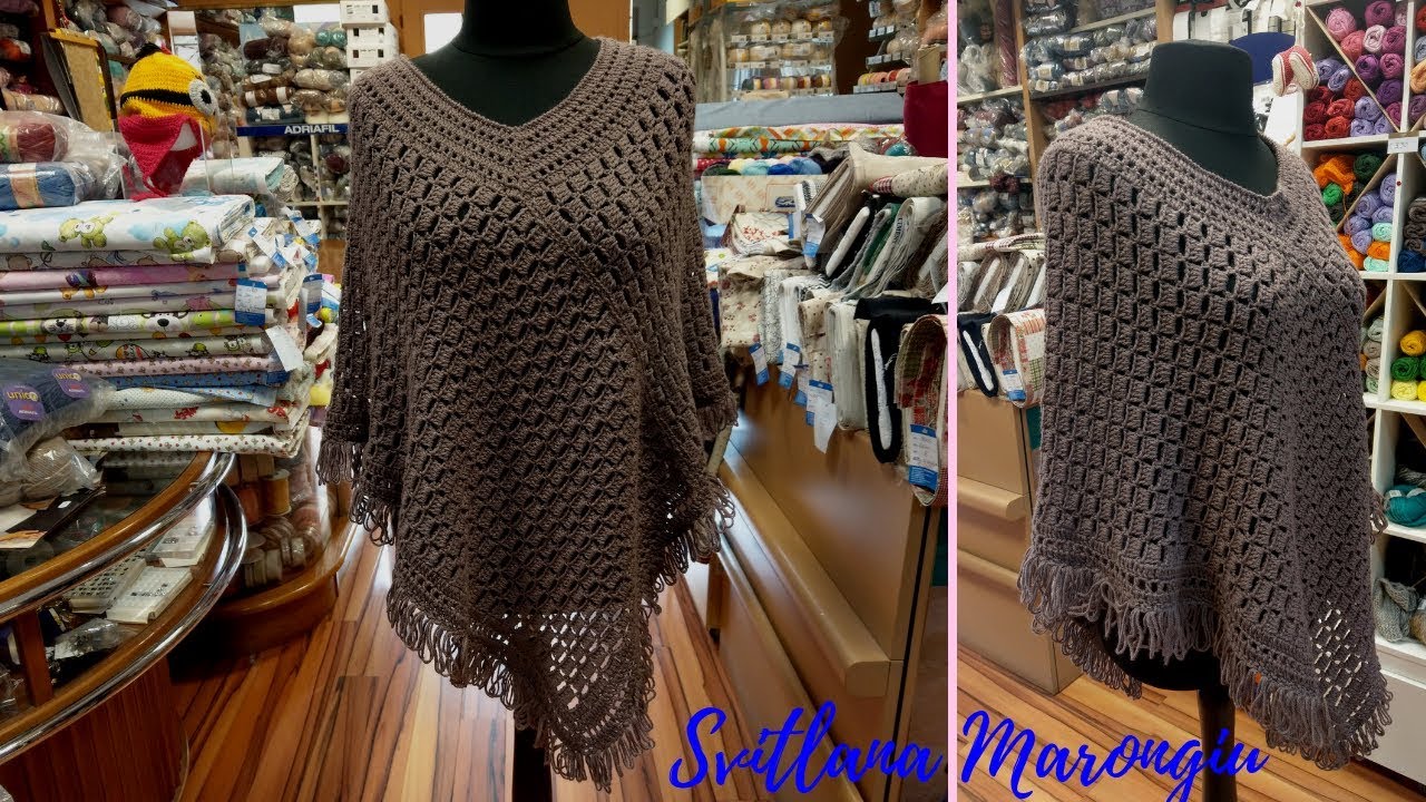 Tutorial Uncinetto: Poncho Cioccolato all'uncinetto