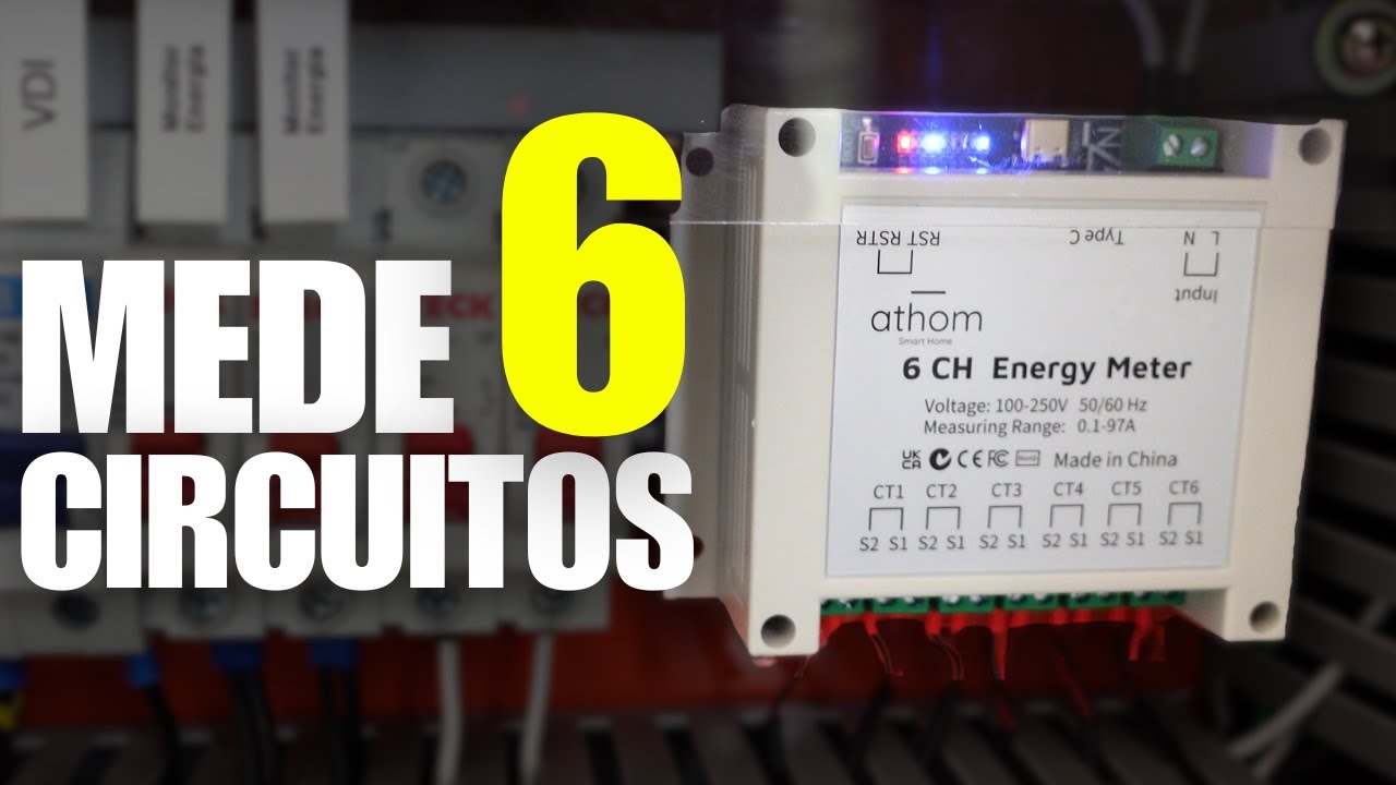 MEDIDOR 6 CANAIS para Home Assistant, forno, cooktop, chuveiro, etc