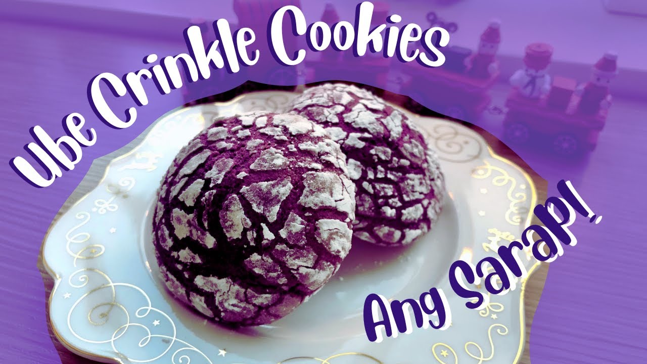 Ube Crinkle Cookies