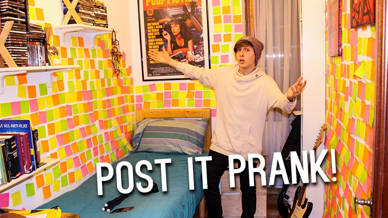 POST IT PRANK ASSURDO! HO RIEMPITO LA CAMERA DI MIO FRATELLO DI POST IT!